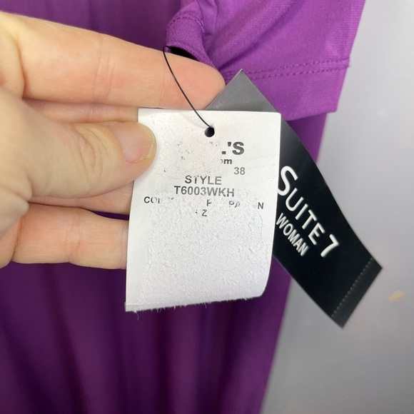 Suite 7 Plus Size Purple Dress with Gold Buttons - 22W NWT - Picture 8 of 12
